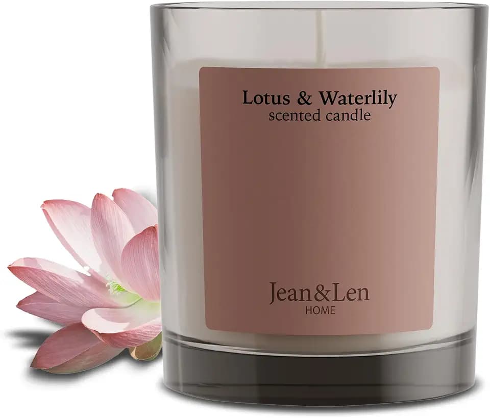 Jean & Len Scented Candle Lotus & Waterlily, vegan, 195 g