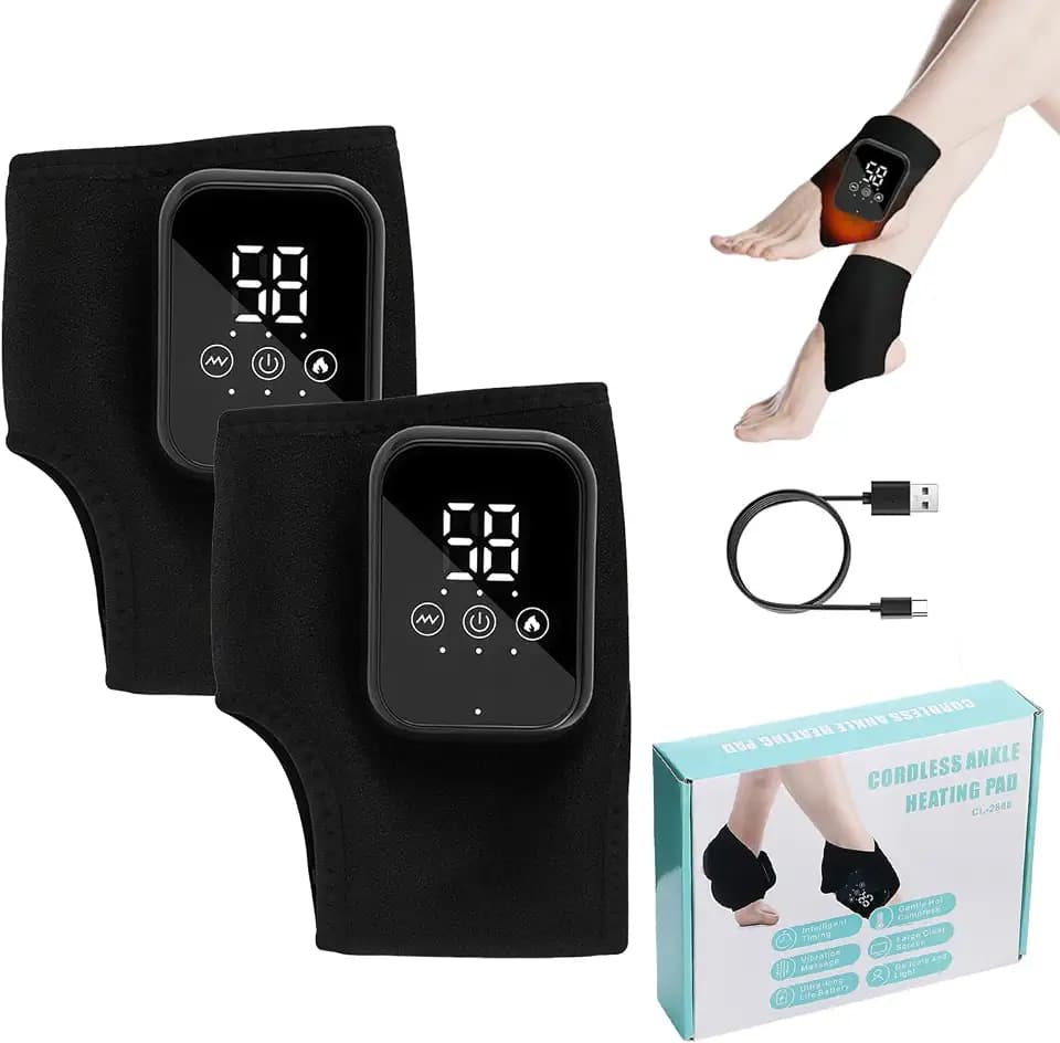 2 Stück 3-IN-1 Fußmassagegerät - Fussmassagegerät Elektrisch, Warme Füße Erhitzbar Massagegerät, Foot Massager Beine, Geeignet für Massage und Fitness, Muskeln zu Entspannen