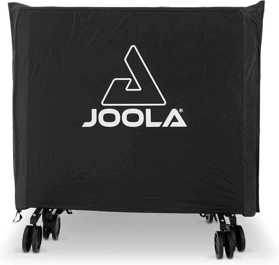 „JOOLA Tischtennistisch Abdeckung, Table Cover, Wetterfeste Schutzhülle für Tischtennistische Outdoor und Indoor inklusive Aufbewahrungstasche, Schwarz, 274 x 137 x 0,3 cm“