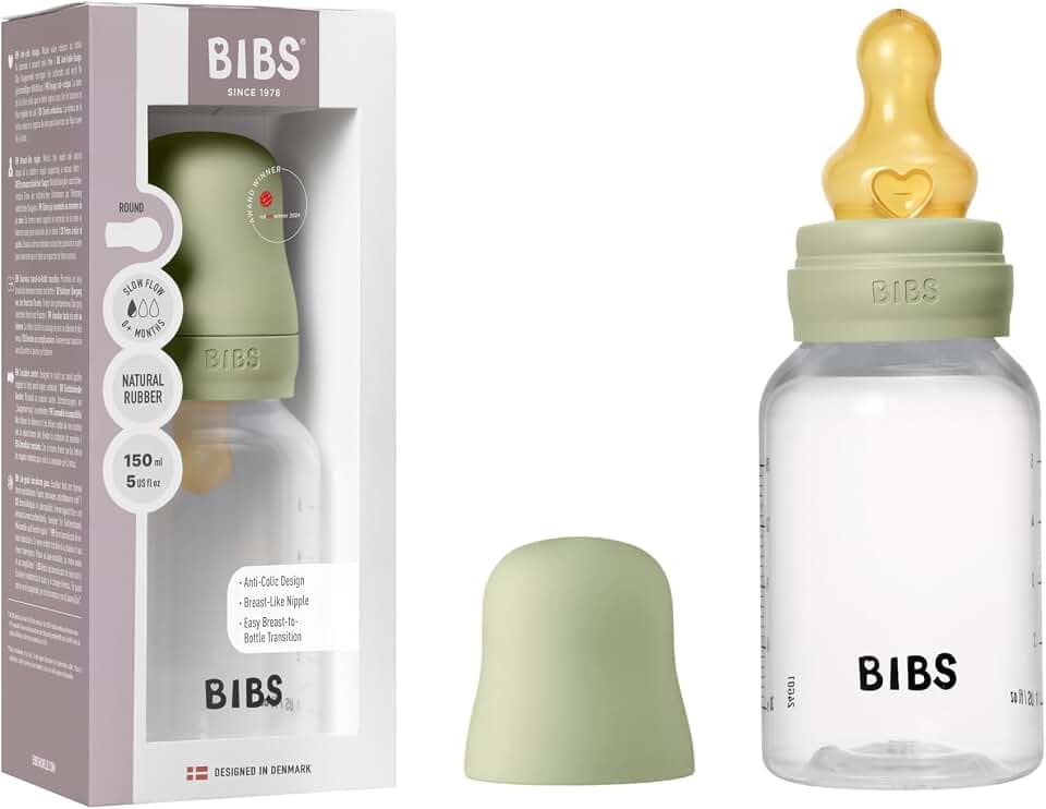 BIBS Babyflasche aus Kunststoff, 150 ml, 1-pack, Sage
