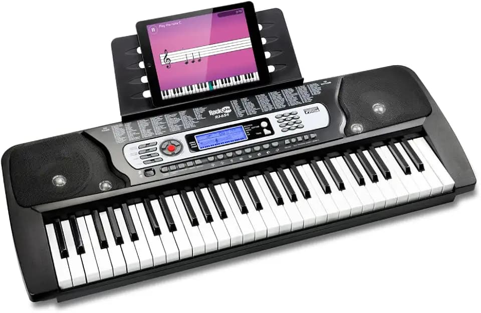 RockJam RJ654 54 Key Keyboard Piano for Beginners with Note Stickers