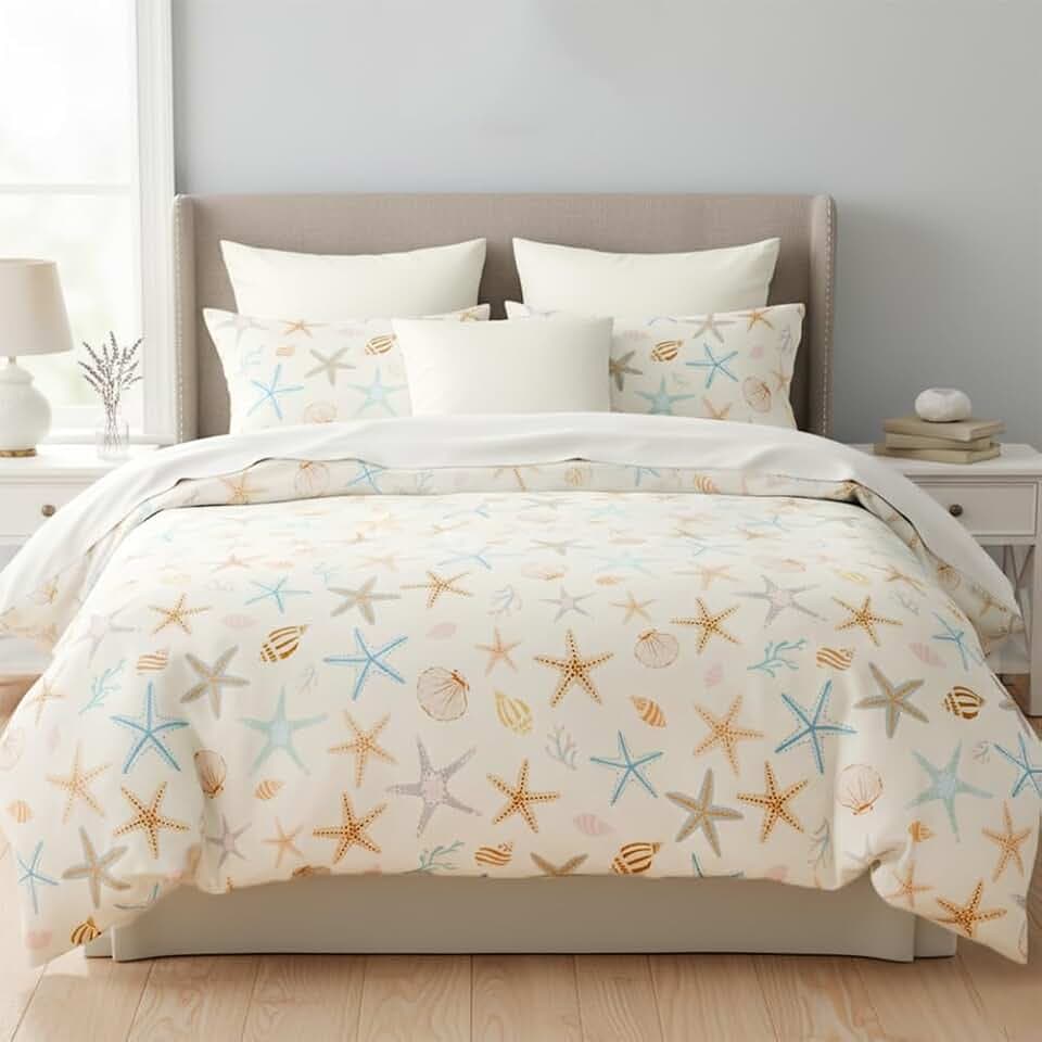 Nayoroom Bettwäsche Kinder 135x200 Ozean Motiv Mädchen Jungen Bettbezug Set