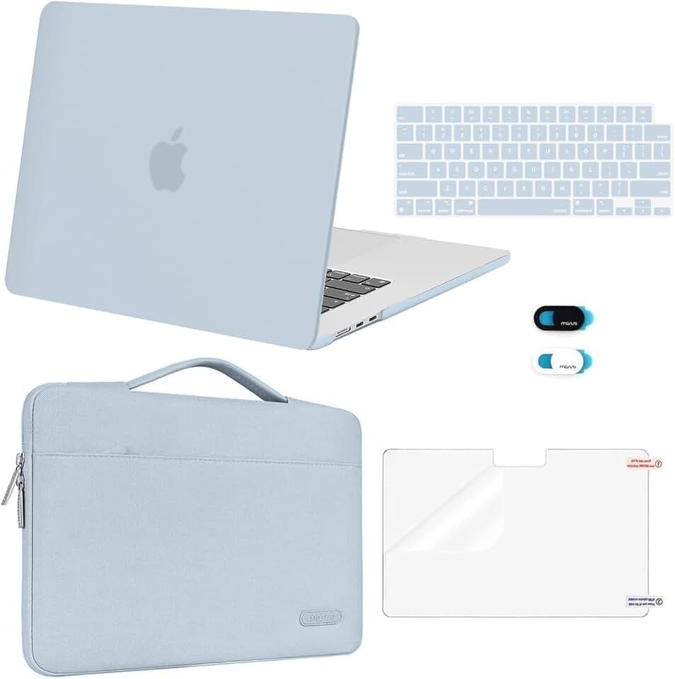 MOSISO Compatible with MacBook Air 15 inch Case M5 2026 M4 M3 M2 2025-2023