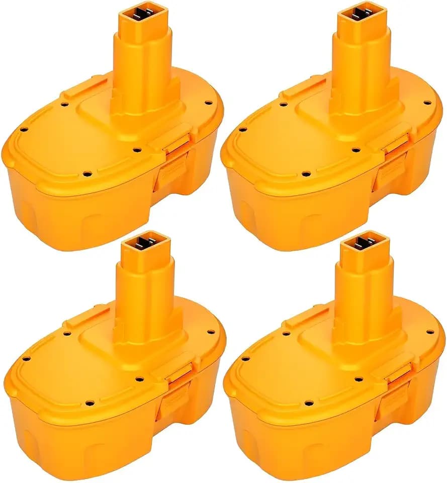 4 Pack 12000mAh High Capacity Replacement for 20V Max Battery 12.0Ah and 4-Port Charger Compatible with 20 Volt Lithium Battery DCB200 DCB201 DCB203 DCB206 Series Power Tool (Yellow)