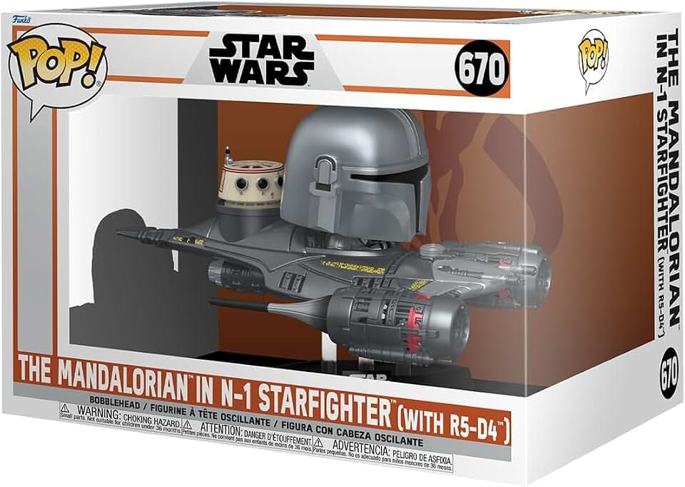 Funko Pop! Rides: Star Wars: The Mandalorian S9 - Mandalorian in N1 Starfighter - Vinyl-Sammelfigur - Geschenkidee - Offizielle Handelswaren - Spielzeug Für Kinder und Erwachsene - TV Fans
