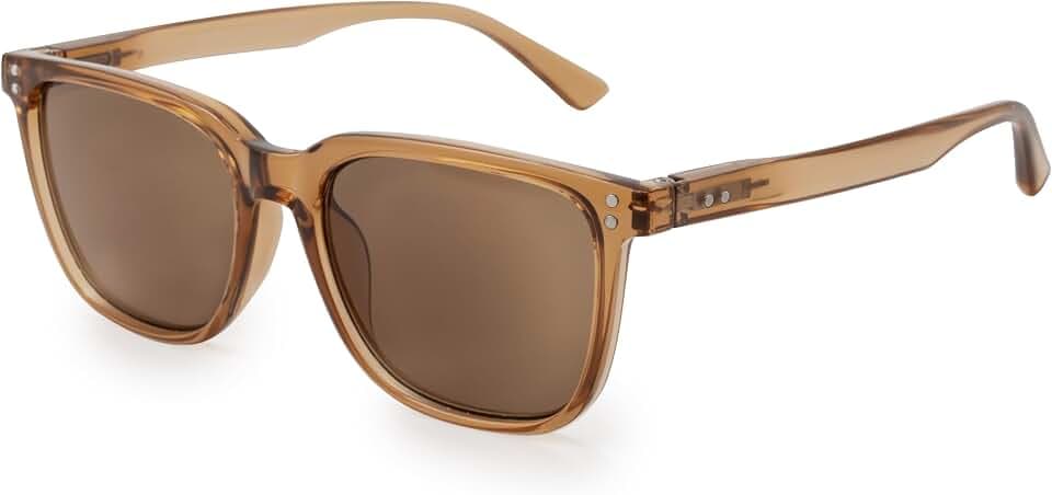 SKYWAY Retro Lesesonnenbrille Herren, Klassische Leichte Sonnenbrille mit Sehstärke, UV400-Schutz Quadratischer Rahmen Blendfreie Sonnenlesebrille