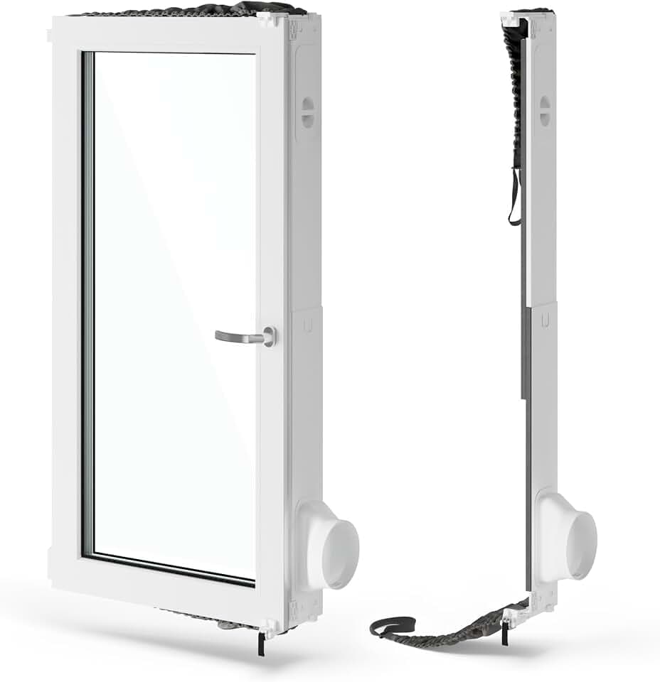Electrolux EWKIT5 – Fenster-Set für tragbare Klimaanlagen, seitliche Schiebefenster, kompatibel mit Rohrdurchmesser 15 cm, Installation ohne Werkzeug, optimierte Isolierung