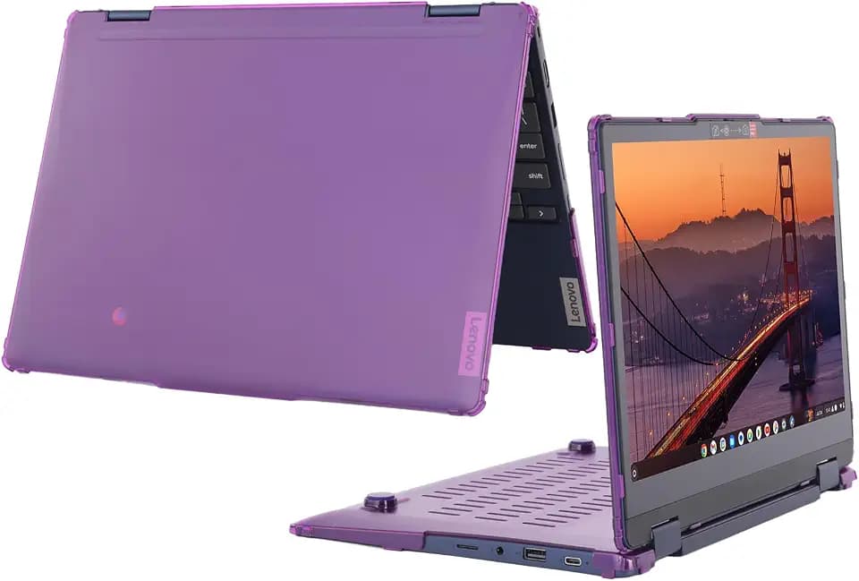 mCover Case ONLY Compatible for 2023-2025 12.2" Lenovo IP Flex 3 Chrome 12IAN8 Convertible Chromebook Laptops (NOT Fitting Other Lenovo Models)- Purple