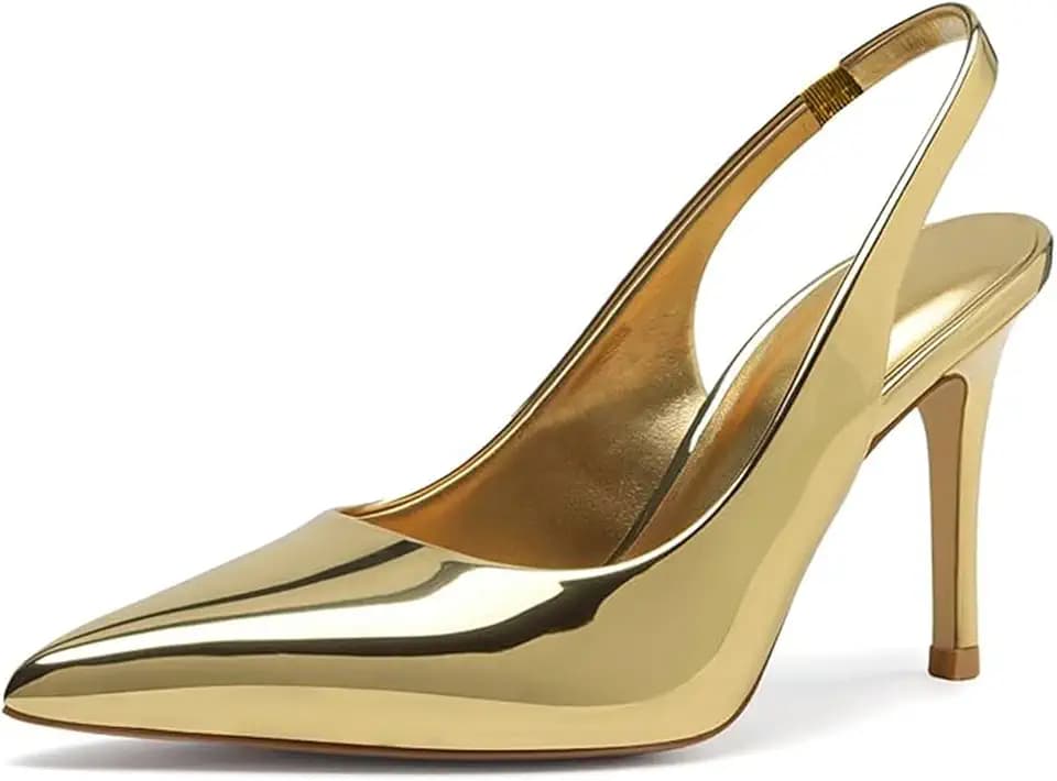 heelchic Slingback Heels for Women, Pointed Toe Stiletto Pumps