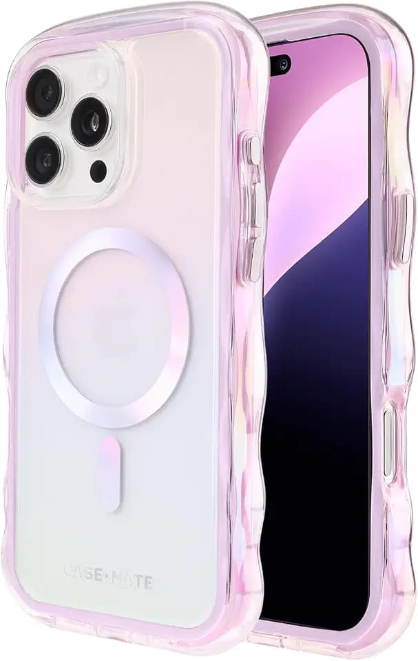 Case-Mate Soap Bubble iPhone 16 Pro Max Case - Iridescent Wavy
