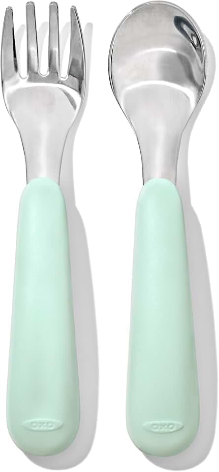 OXO Tot Fork and Spoon Set, Opal
