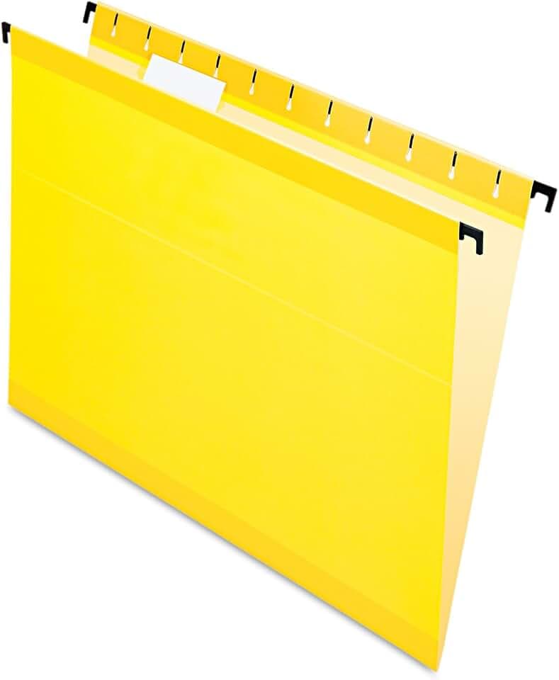 Pendaflex SureHook 6152 1/5 gelb verstärkte Hängemappen, Briefgröße, 20 Stück pro Box