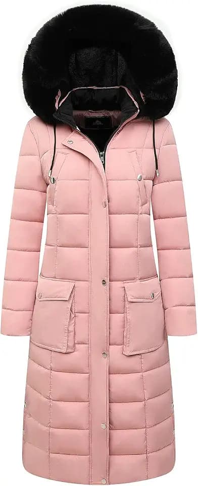 MOERDENG Women's Waterproof Long Winter Down Coats Warm Puffer Jacket Parka