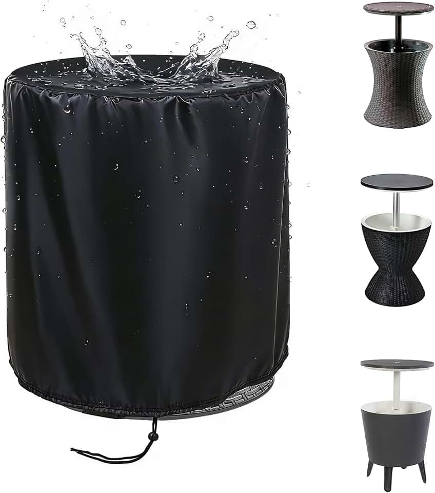 TheElves Patio Table Cover for Keter Veradek Cooler Bar Table,21x23