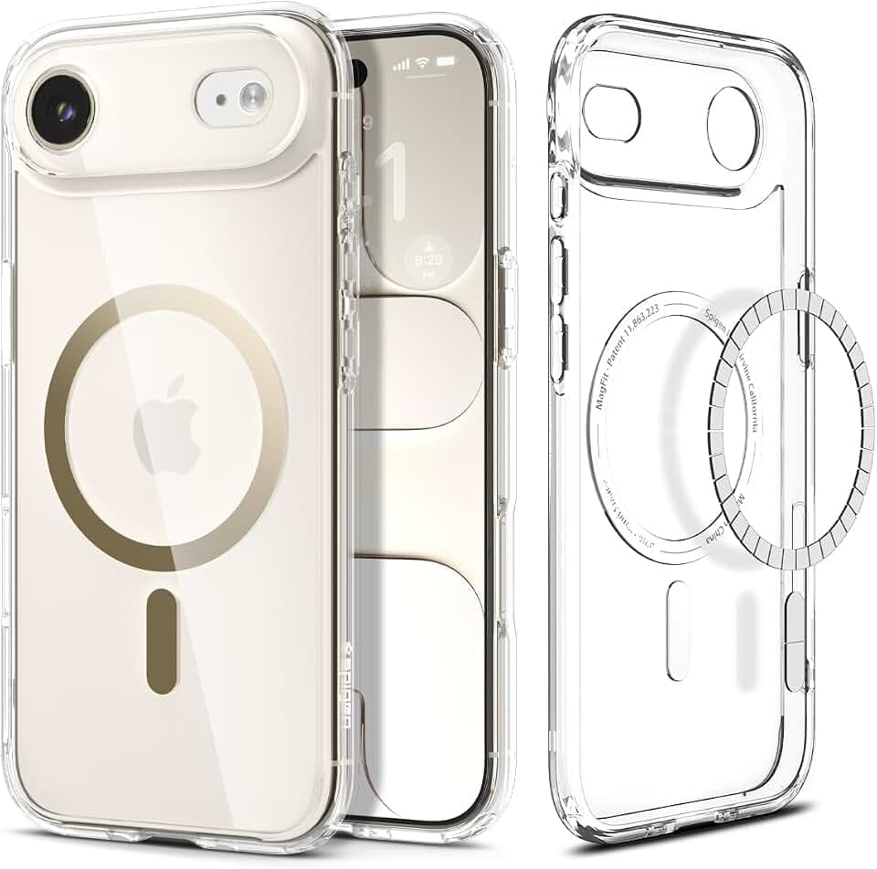 Spigen Ultra Hybrid MagFit for iPhone 17 Air Case, Clear Gold