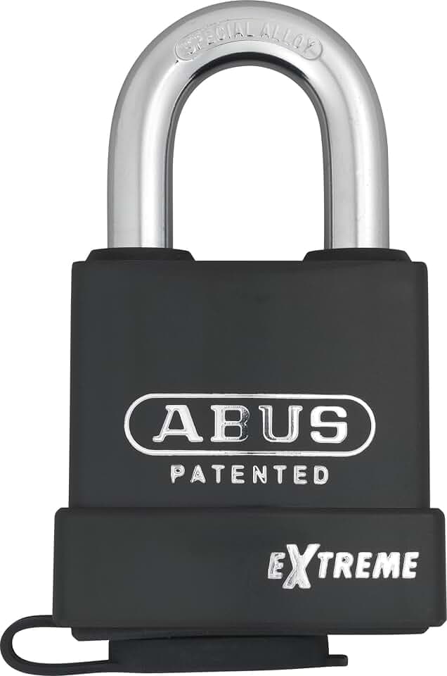 ABUS Vorhängeschloss Extreme 83WP/63 - wetterfest, Sicherheitslevel 9 | Nano Protect-Beschichtung, Plastikummantelung, doppelte Verriegelung - Breite 64,5 mm, Bügeldurchmesser 11,5 mm