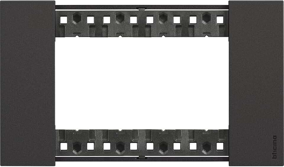 Bticino KA4804KG Living Now Platte 4 Module, Zamak, Schwarz