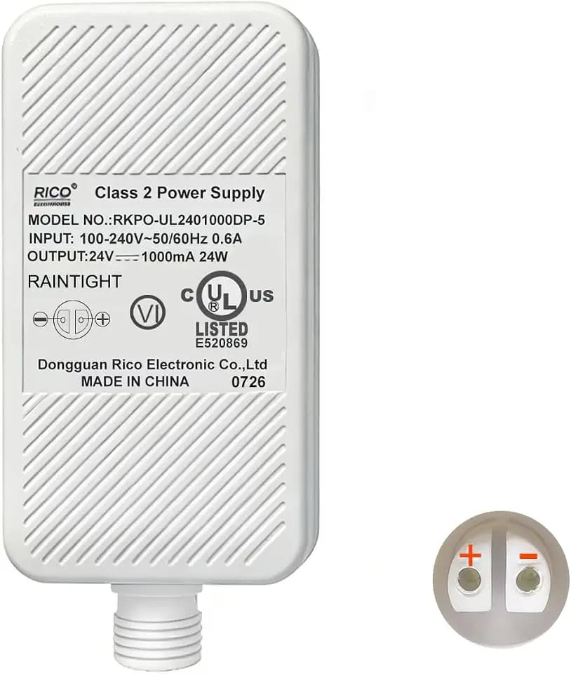 Class 2 Power Supply Compatible with Govee, 24V 1A 24W Power Adapter
