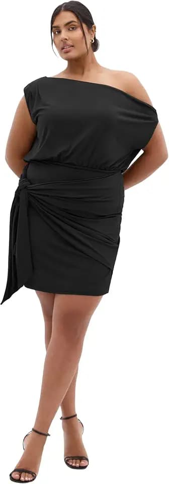 City Chic Women's Plus Size Dress - Palmer Tie Front Mini