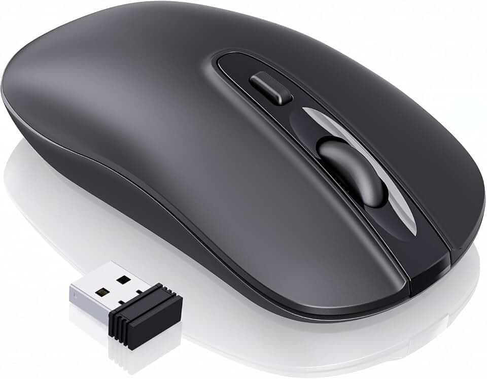 cimetech Maus Kabellos 2.4G Leise Funkmaus Ergo 3-DPI für PC/Linux/Mac