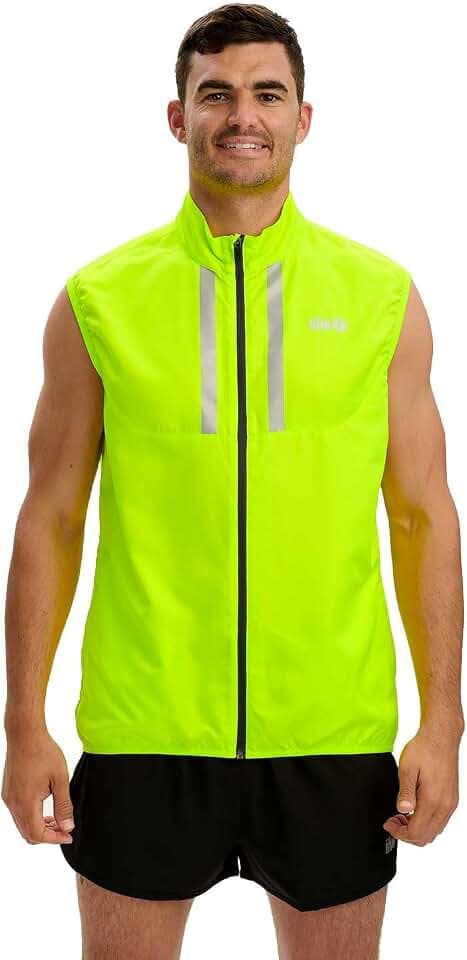 time to run Laufveste ärmellos Gilet Mit Taschen für Herren - Leichte Winddichte Atmungsaktiv - Ideal für Übung und Jogging