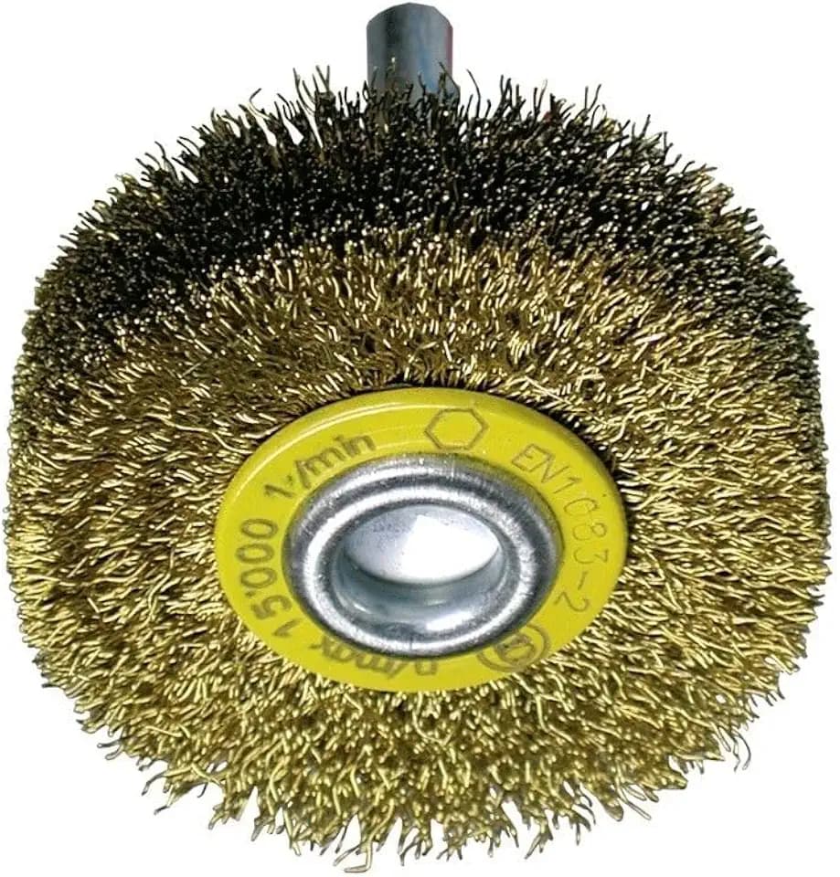Welldraht-Rundbürsten – 6-mm-Schaft für Geradschleifer mit hohen Drehzahlen, ideal zum Schruppen und Reinigen von Oberflächen.