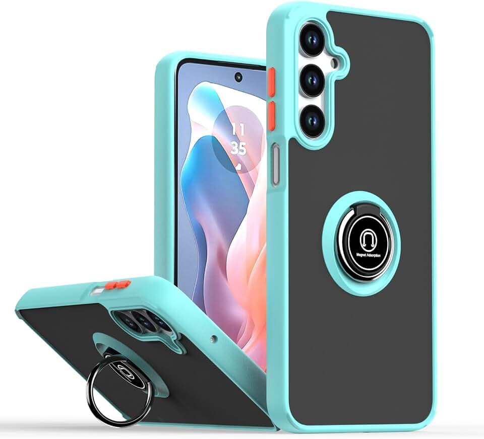Compatible with Samsung Galaxy A55 5G Bracket Phone Case,Compatible with Samsung Galaxy A55 5G [Car Mount Magnetic Stand] [PC+TPU] Anti-Drop TL