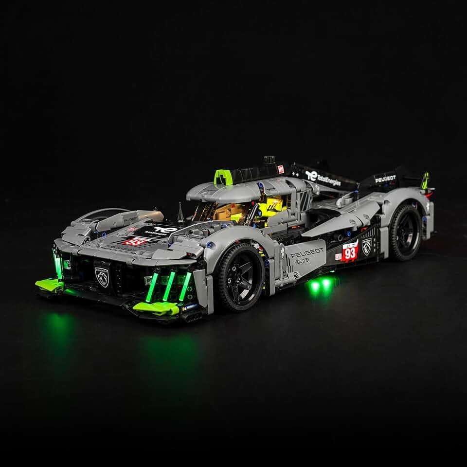 Led Licht Set für Lego 42156 Technic Peugeot 9X8 24H Le Mans Hybrid Hypercar (Kein Lego-Modell), Update Version Dekorationsbeleuchtungsset für Lego Le Mans Hybrid Hypercar Kreative Spielzeug