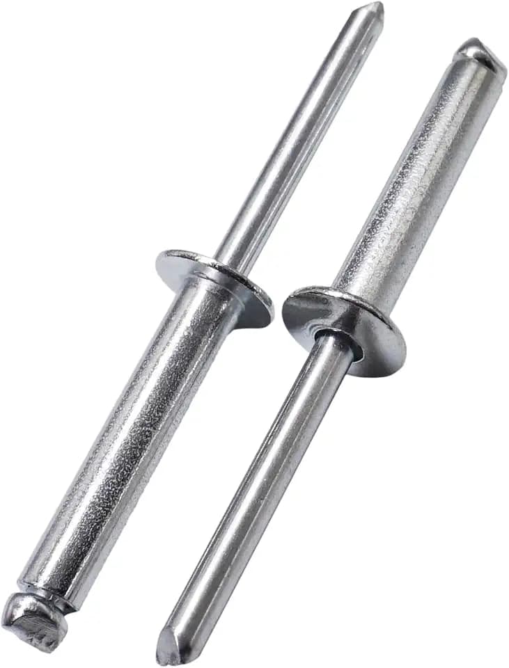 SKIR'CO (50 Stk) Aluminium Blindnieten 6,0 x 30 mm, Stahlbolzen, Popnieten, Rundkopf, DIN 7337 Nieten