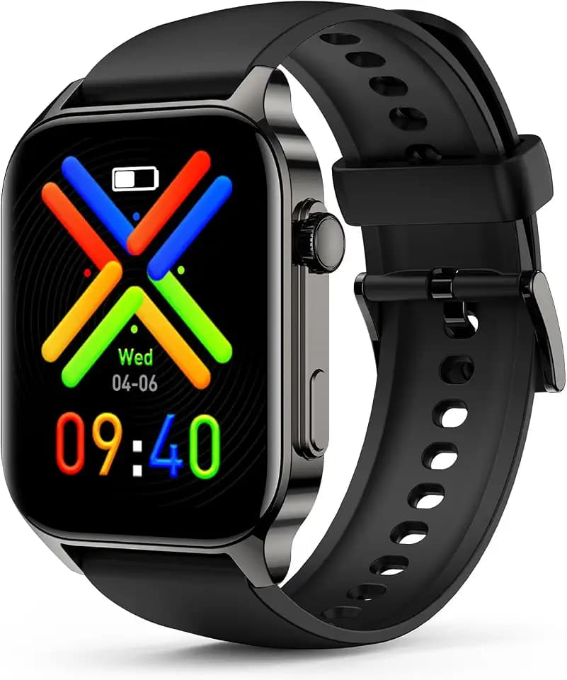 SOUYIE Smart Watch,Infrared True Blood Oxygen Monitor,1.91/inch HD Smartwatch Men with Heart Rate,Blood Pressure,Sleep Monitor,IP68 Waterproof Fitness Tracker Compatible with Android iOS iPhone Black