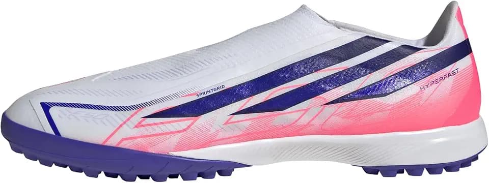 adidas Mens F50 Hyperfast League Laceless Turf Sneakers Shoes - White