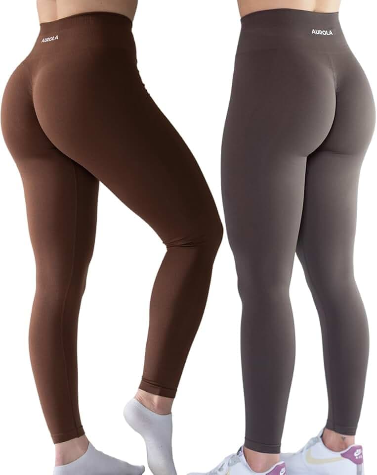 AUROLA Workout-Leggings für Frauen, Nahtlose Scrunch-Strumpfhose, Bauchkontrolle, Fitnessstudio, Fitness, Mädchen, Sport, aktive Yogahose
