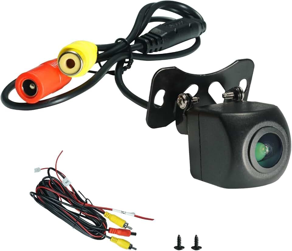 480P Rückfahrkamera mit Nachtsicht, wasserdichte Weitwinkel-Rückfahrkamera zur Einparkhilfe, 12-V-Autokamera mit 6,2 m Kabel (CVBS)