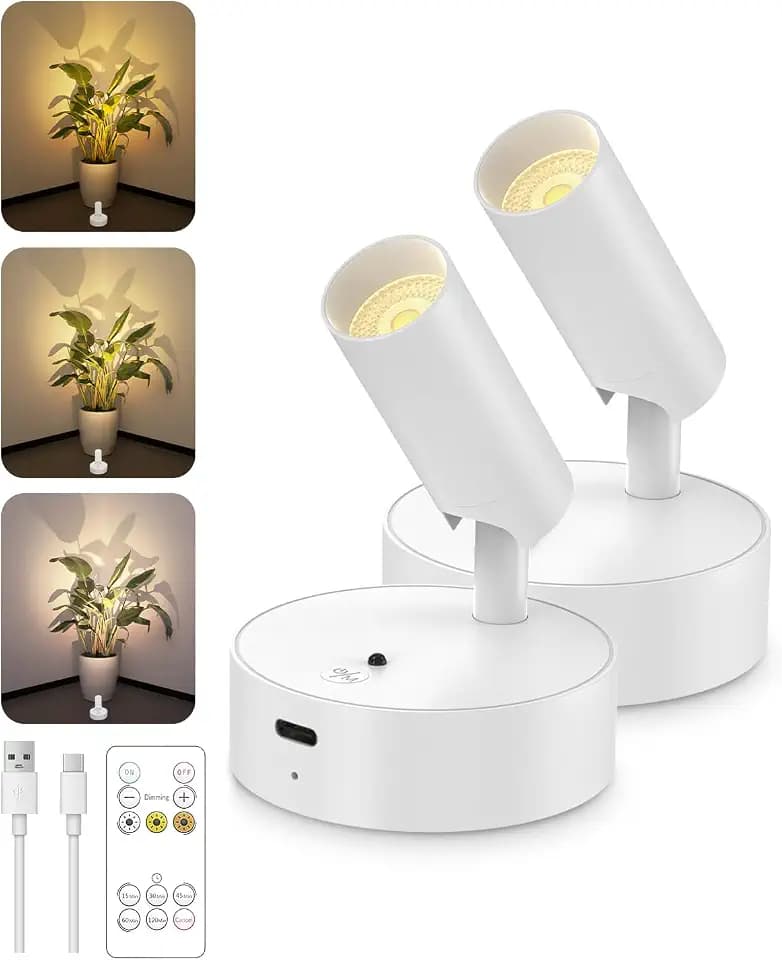 GOODEA Kabellose Spotlight, Aufladbare Wandleuchte Innen Akku bis zu 30Tage