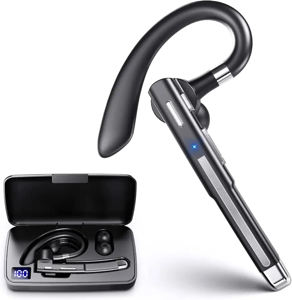 Boytond Bluetooth Headset V6.1,100Hrs Talk Time Dual Noise Cancellation Wireless Earpiece,CVC8.0 Noise Cancelling Wireless Earbud