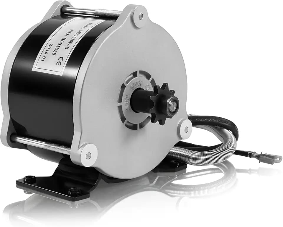 MY1018E-D Gear Reduction Electric Motor 36V 500W Compatible with Razor Crazy Cart XL Versions 1+,with 9-Tooth Chain Sprocket & Mounting Bracket