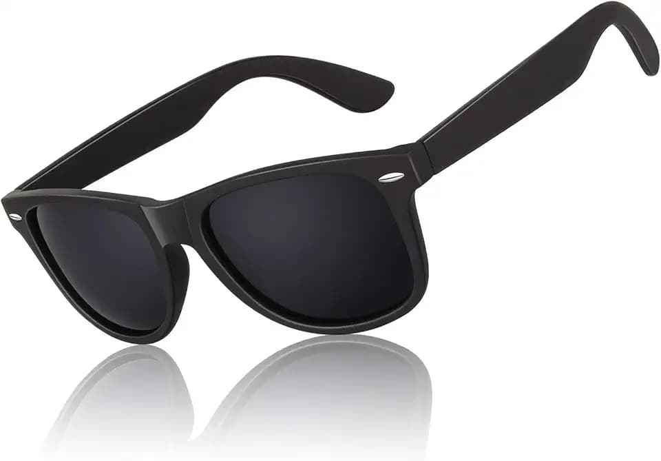LINVO Polarized Sunglasses Men Women,Black Square Sun Glasses UV400
