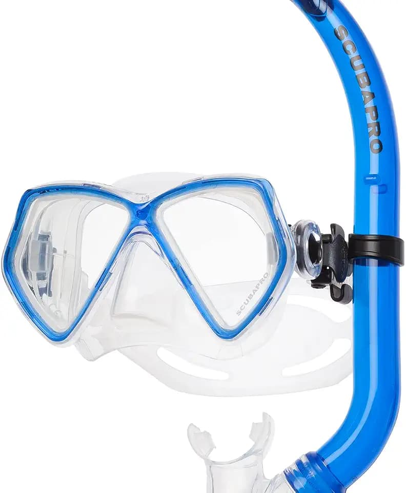 SCUBAPRO Mini Vu Diving Mask Set with Snorkel, Blue
