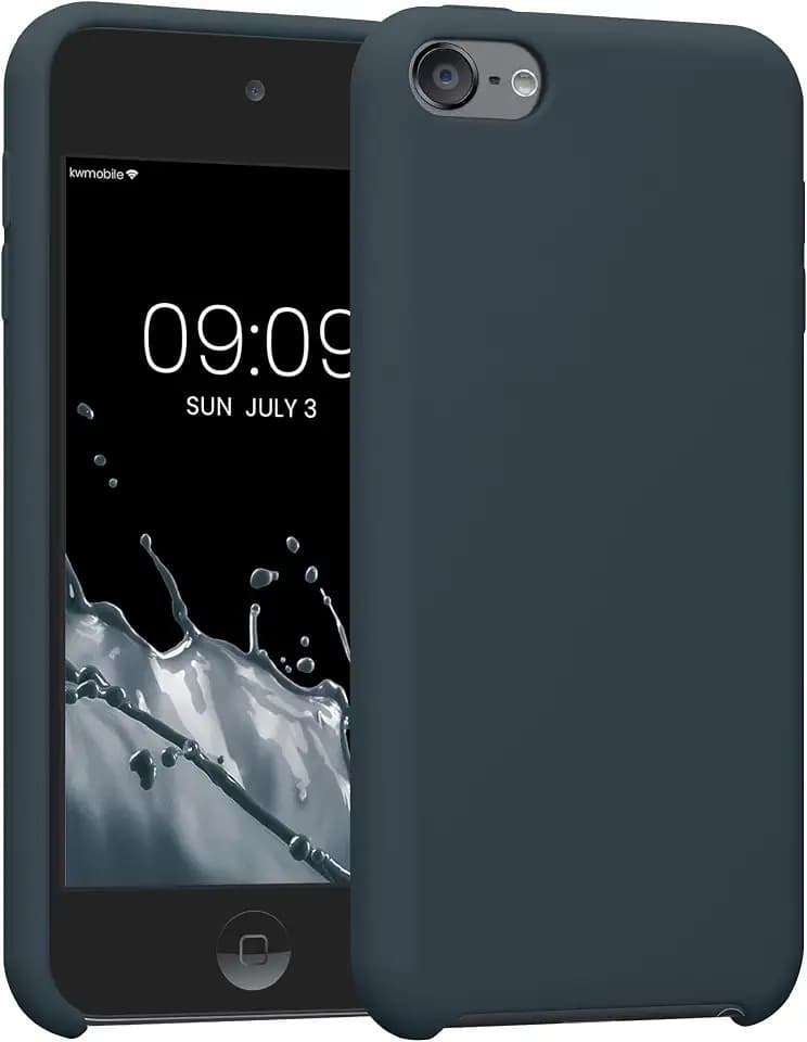 kwmobile TPU Silicone Case Compatible with Apple iPod Touch 6G / 7G (6th and 7th Generation) - Case Soft Flexible Protective Cover - Dark Slate