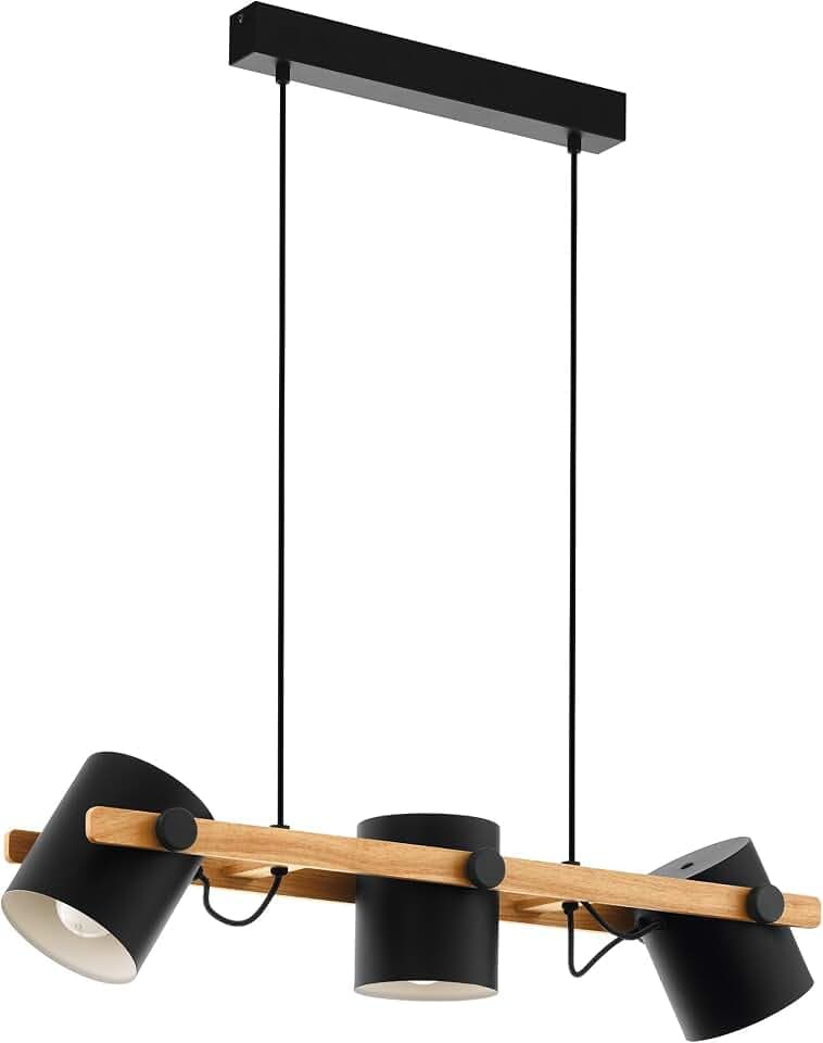 EGLO Pendellampe Hornwood 3 flammige Vintage Pendelleuchte