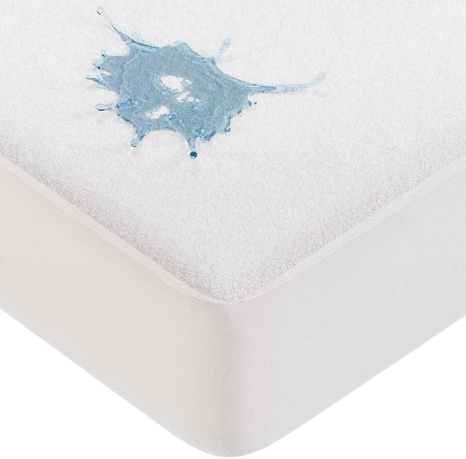 VOUNOT 2er-Set Matratzenschoner 150x200x30cm, wasserdichte Atmungsaktive Matratzenauflage, Oeko-TEX Zertifiziert, Rundumbezug Elastisch Matratzenschutz Weiß
