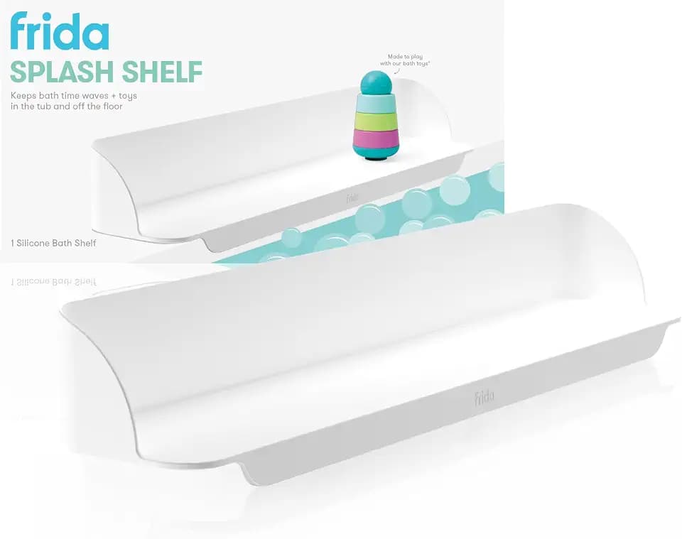 Frida Baby Splash Bathtub Shelf, No-Mess Water Barrier, Space to Play
