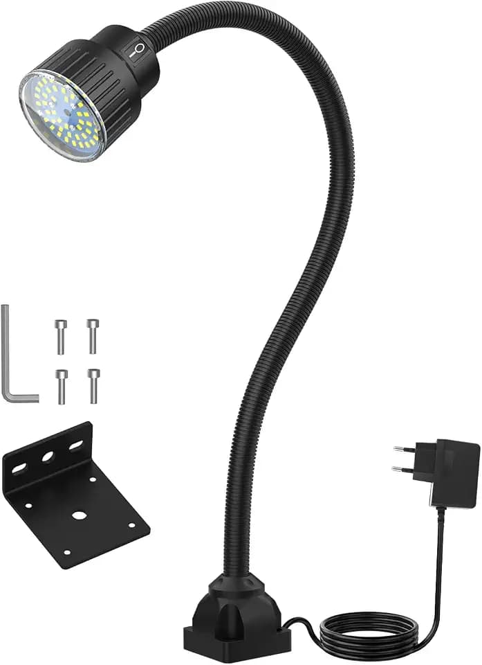 YouTeMei Led-Arbeitsleuchte 12W mit festem Sockel für Drehbank Cnc Fräsen Bohrmaschine Nähmaschine Industrielle Beleuchtung Werkzeugmaschine Licht…