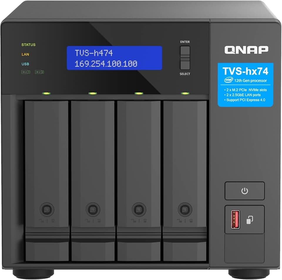 QNAP TVS-h474-PT-8G NAS 4 Bahías