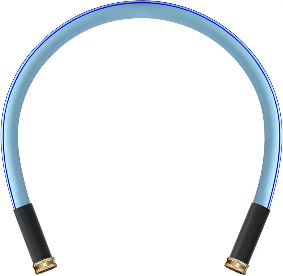 Atlantic 3 ft Female to Female Garden Hose, Blue 5/8" Leader Water Hose