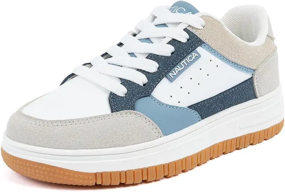 Nautica Boys Low Top Sneakers, Basketball Tennis Shoes for Kids, Outdoor School Running Shoes - Sizes for Big Kid/Little Kid