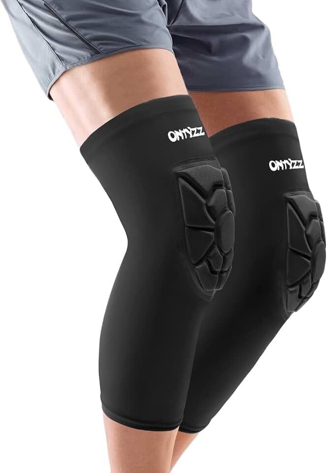 ONTYZZ Volleyball Knieschoner Jugend Erwachsener Gepolsterte Kompressions für Tanzen Basketball Fußball Laufen Wrestling Polsterhülsen