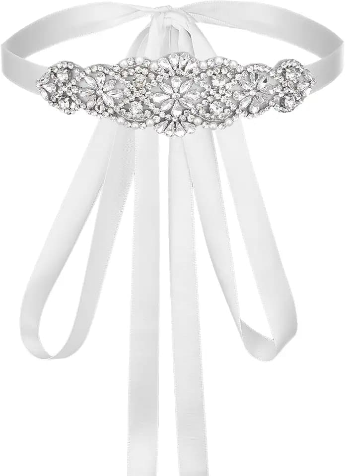 270cm/106.3in Bridal Belt, Crystal Wedding Sash Handmade