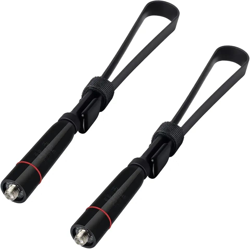 HYS SMA-Female Handheld Dual Band Antenna 15.3-Inch Super Foldable VHF/UHF (144/430Mhz) Antenna for BaoFeng uv-5r uv-82 f8hp BF-F8+ Kenwood Radios (2 Pack)