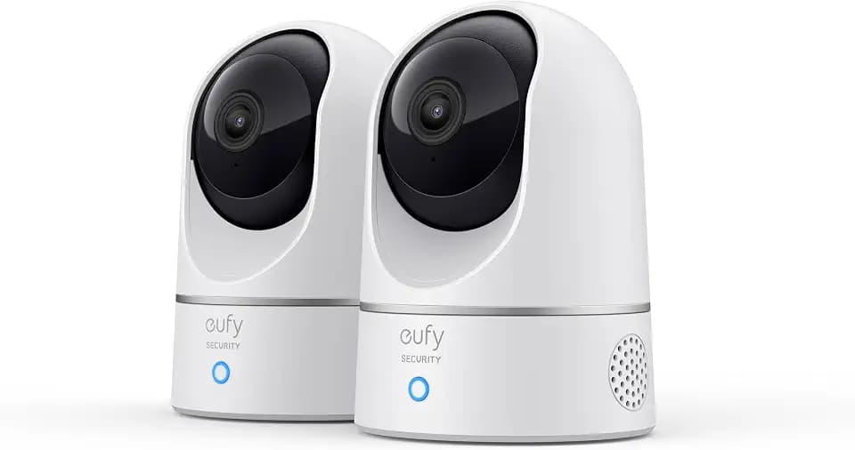 eufy Indoor Cam E220 2er-Pack, Überwachungskamera Innen, Nachtsicht, WLAN